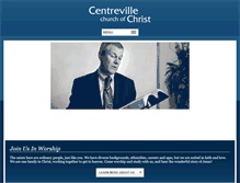 Tablet Screenshot of centrevillechurchofchrist.org